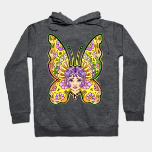 Butterfly girl traditional tattoo style Hoodie